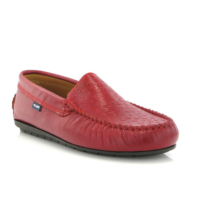 Plain 015 Walker Moccasins, Red Sierra Antik With Stars