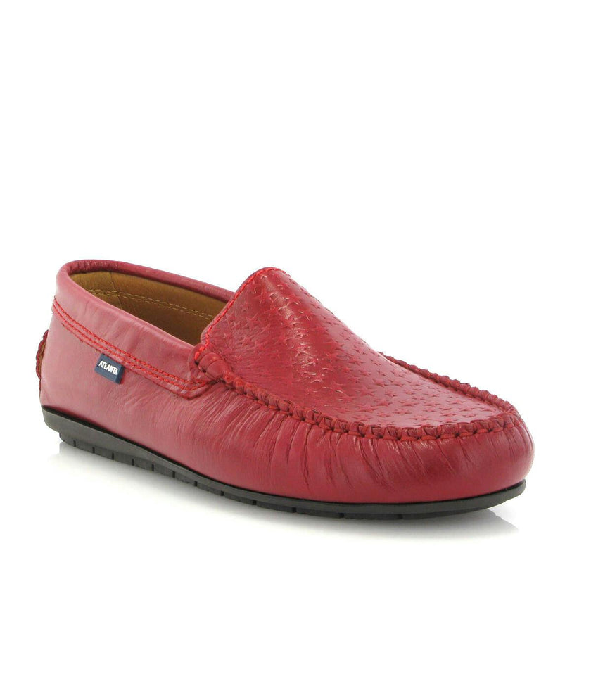 Plain 015 Walker Moccasins, Red Sierra Antik With Stars