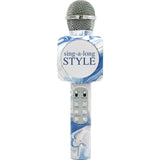 Blue Swirl Karaoke Microphone & Bluetooth Speaker