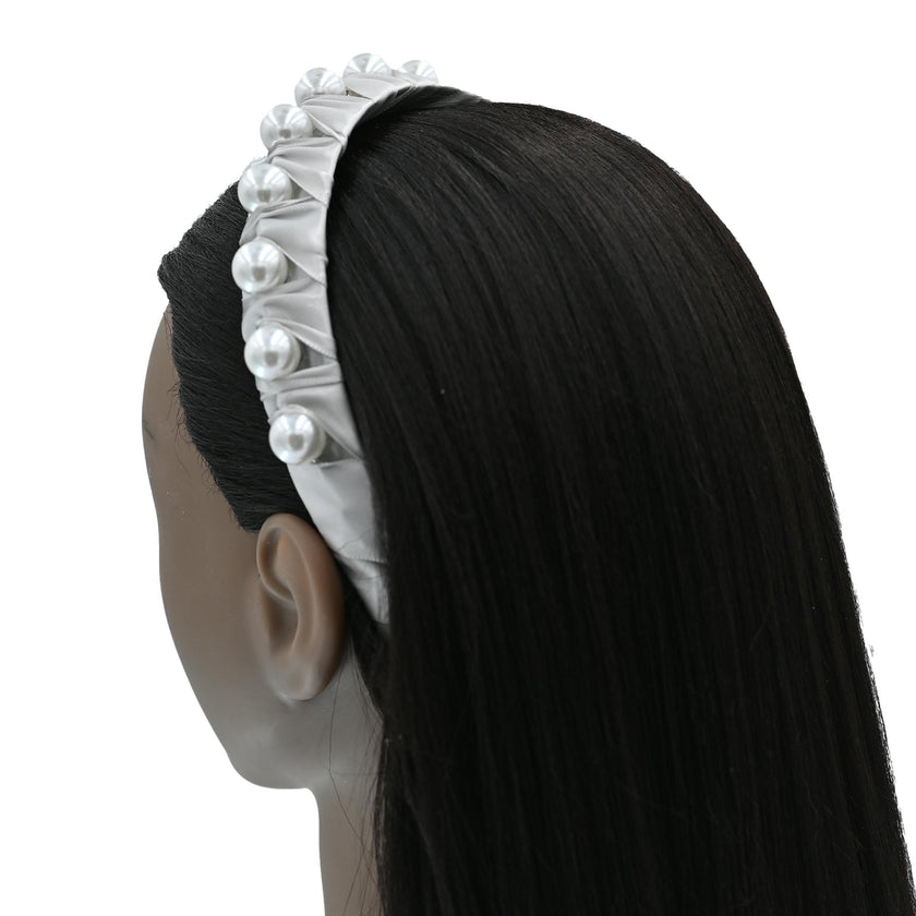Multicolored Pearl Studded Headband