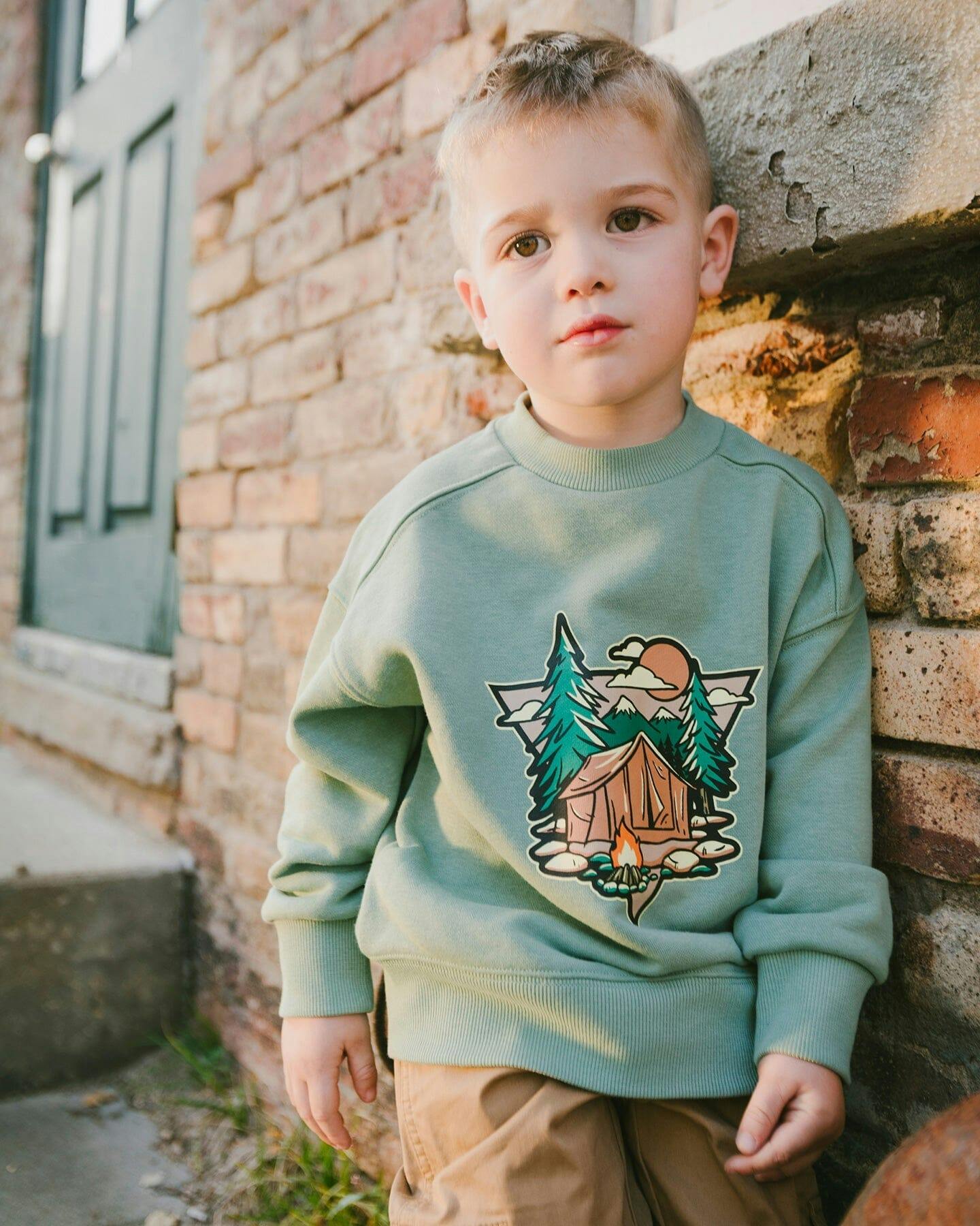 French Terry Sweatshirt Pale Green