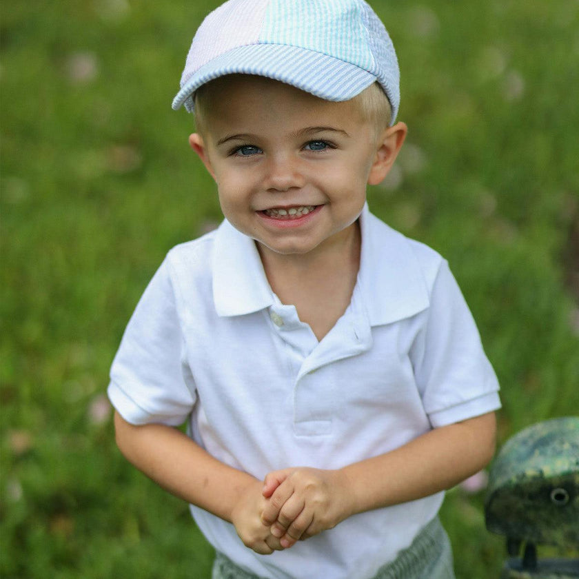 Customizable Seersucker Baseball Hat