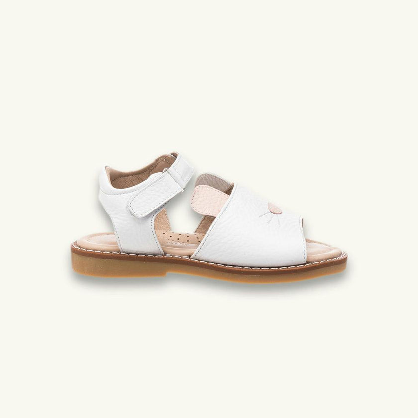 Bunny Sandal | White Leather