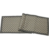 Artisan Hand Loomed Cotton Table Runner - Navy Dots - 18"x96"
