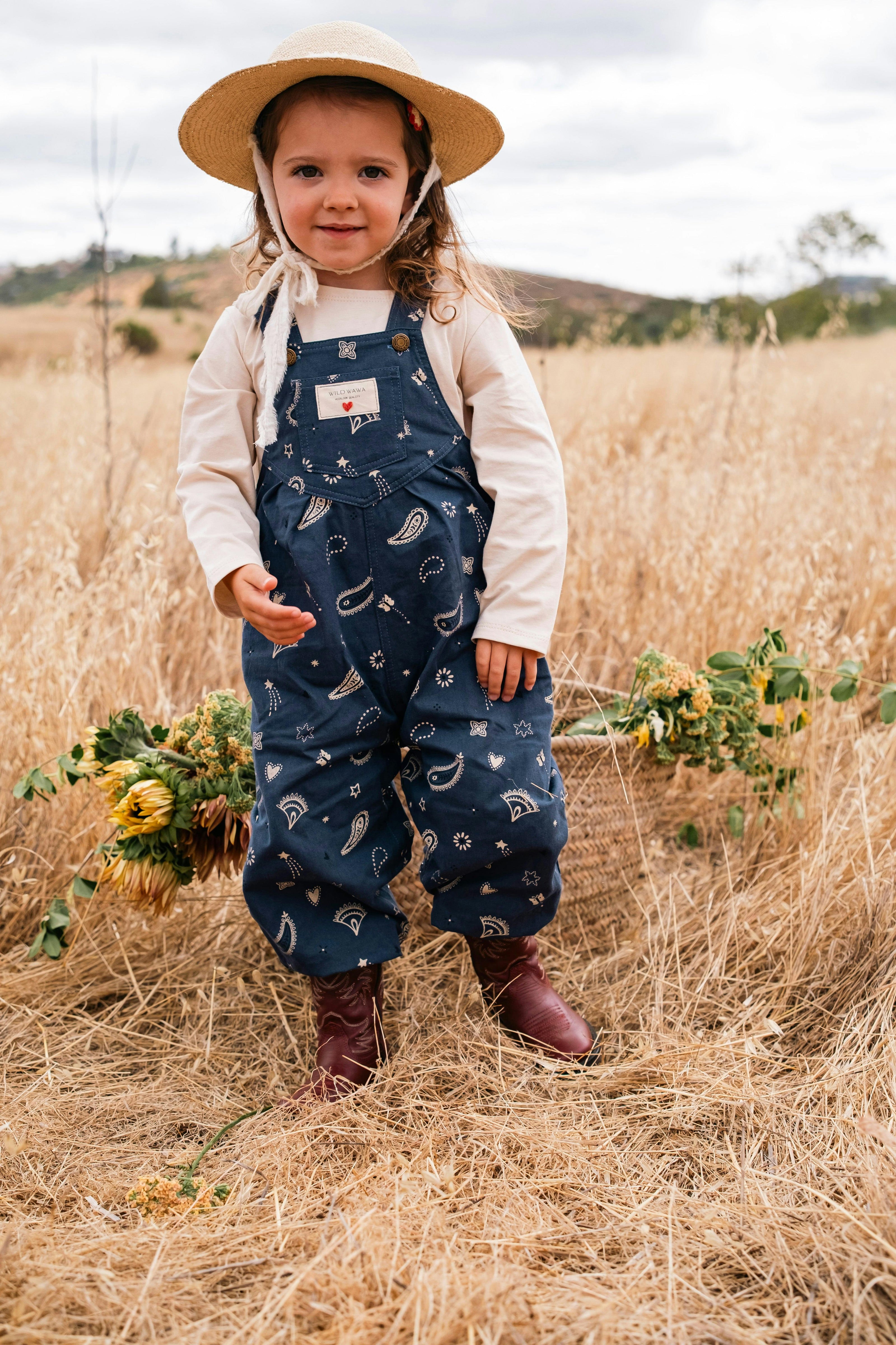 Overall Romper in Midnight Bandana