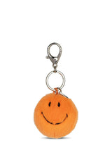 Smiley Keychain ECO Fuzzy Orange - 2"