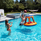 Inflatable Pool Basketball Hoop Floating Or Poolside Game Giant Shootball