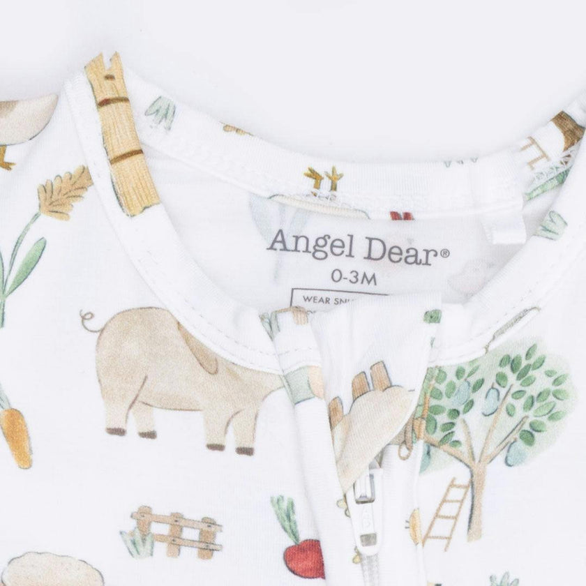 Cute Farm Animals Uni - 2 Way Zipper Footie