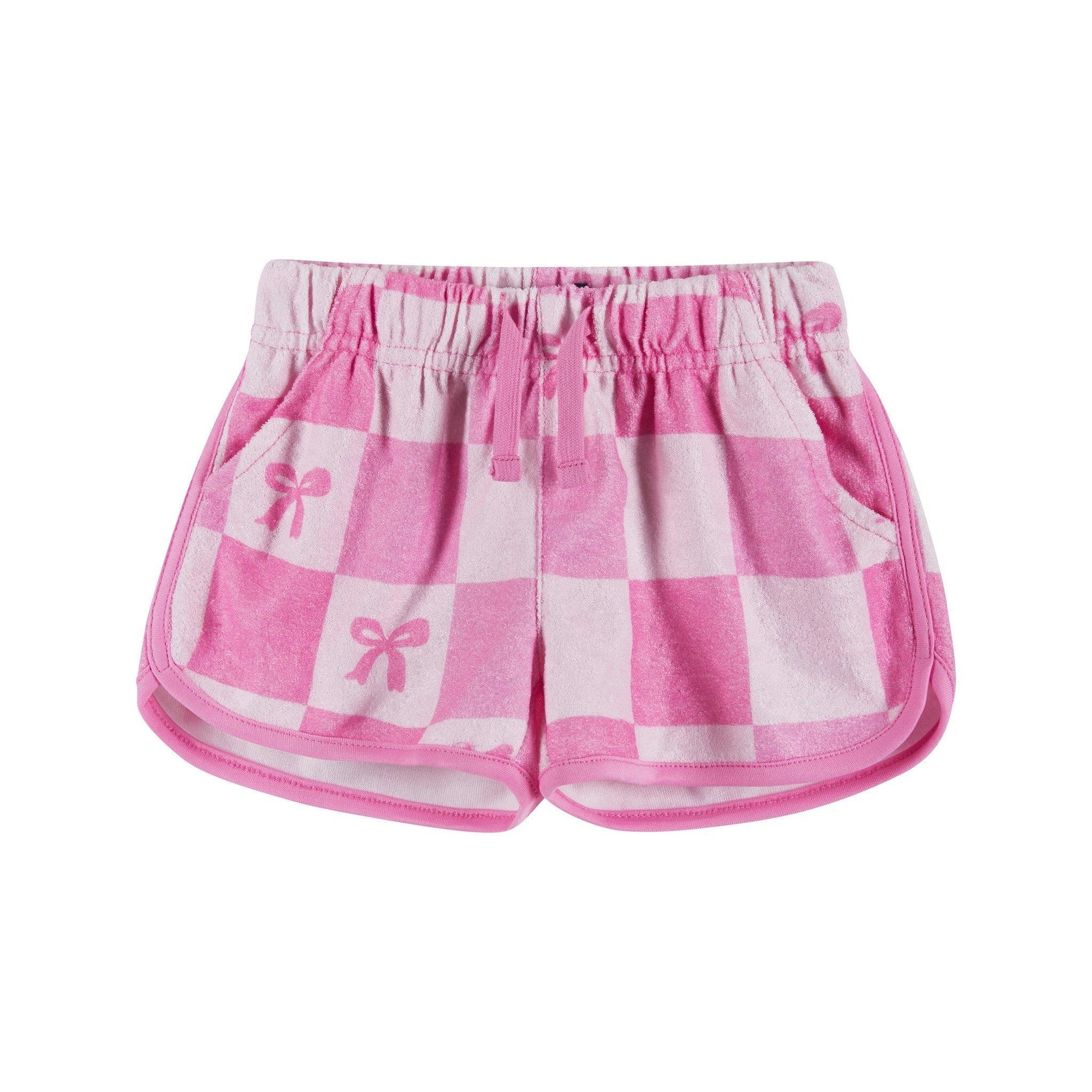 Infant Girls Terry Set | Checkered Bow