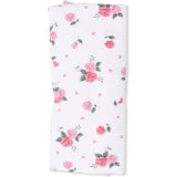 Pink Rosettes - Ruffle Burp Cloth