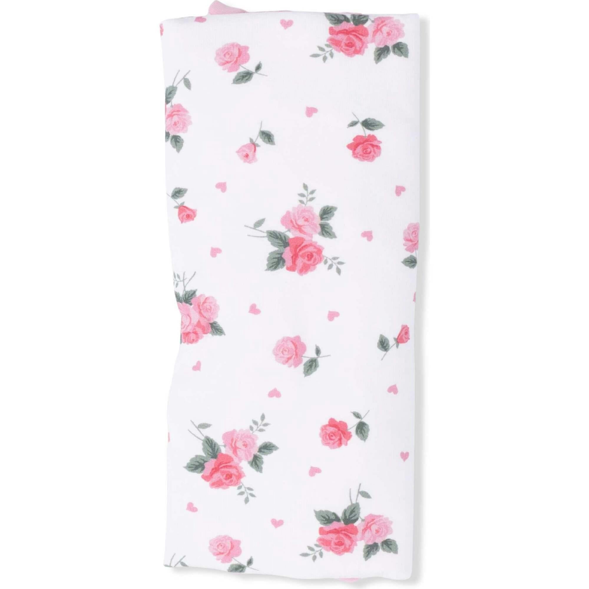 Pink Rosettes - Ruffle Burp Cloth