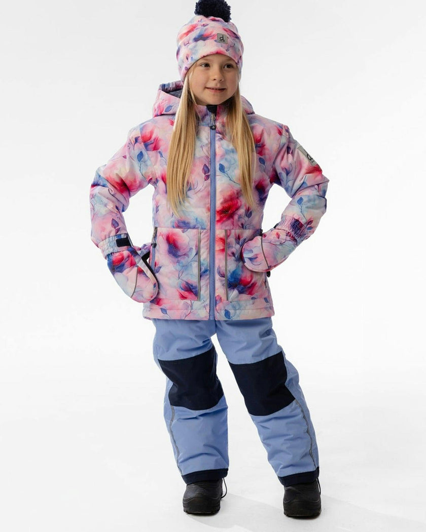 Light Weight Two Piece Chill Snowsuit Mauve Printed Flowers