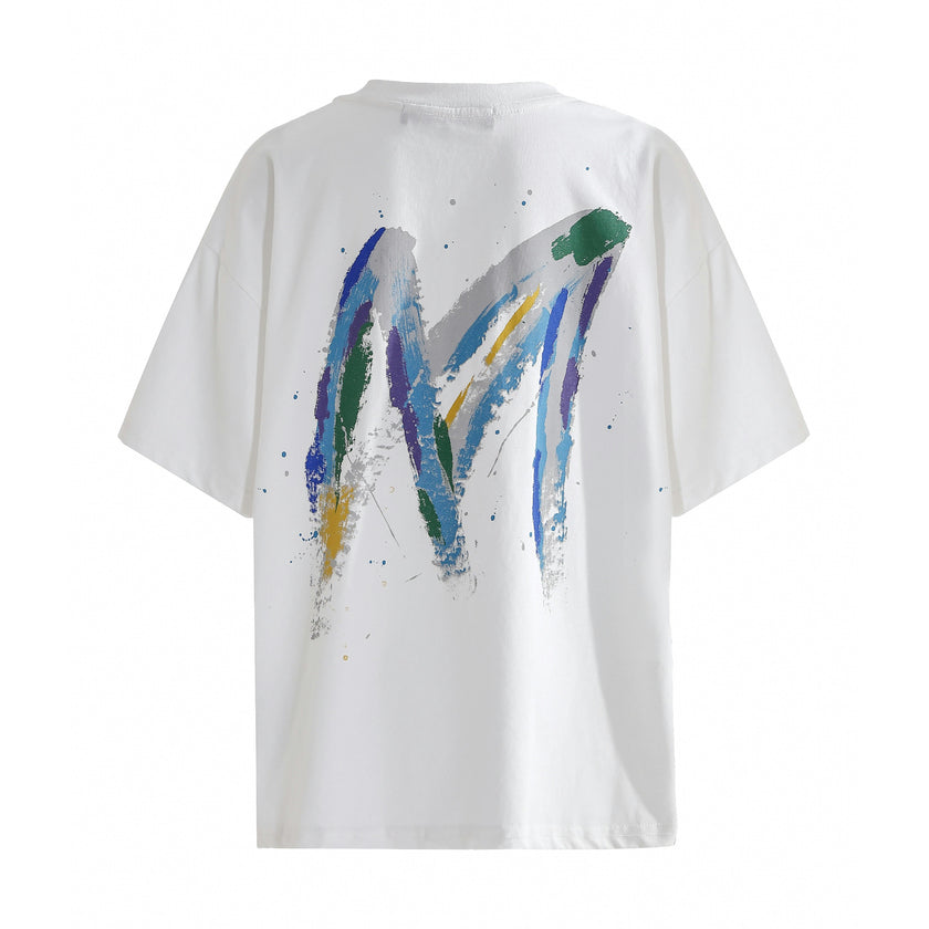 White Oversized Graphic T‑Shirt