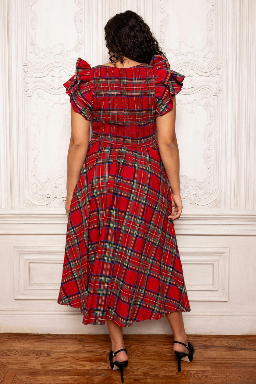 Hattie Dress in Holiday Plaid