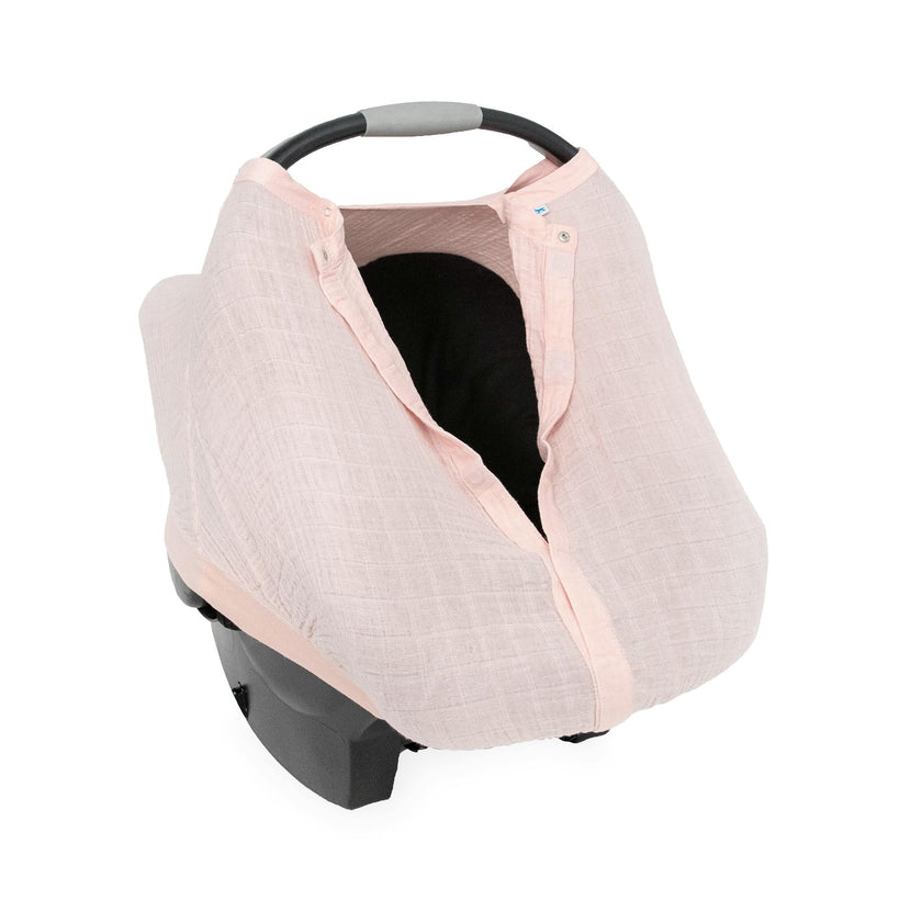 Cotton Muslin Car Seat Canopy - Light Pink
