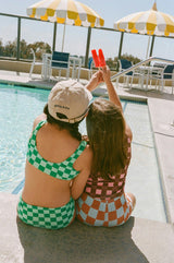 Seaesta Surf x Heather Taylor Home / Gingham Swimsuit / Raspberry