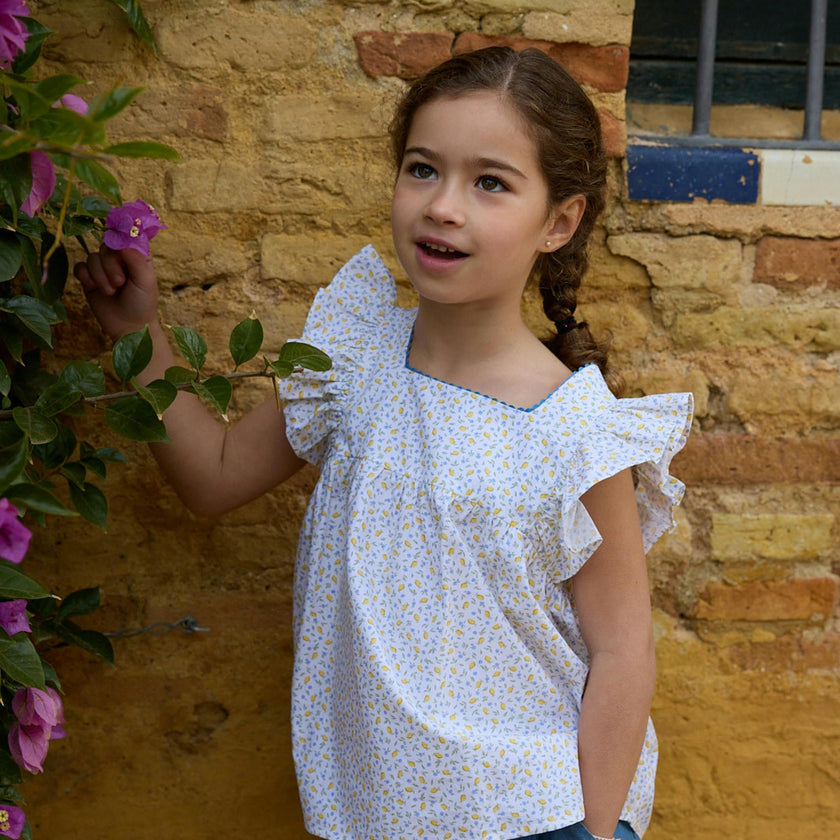 Clelia Top Lemon Print