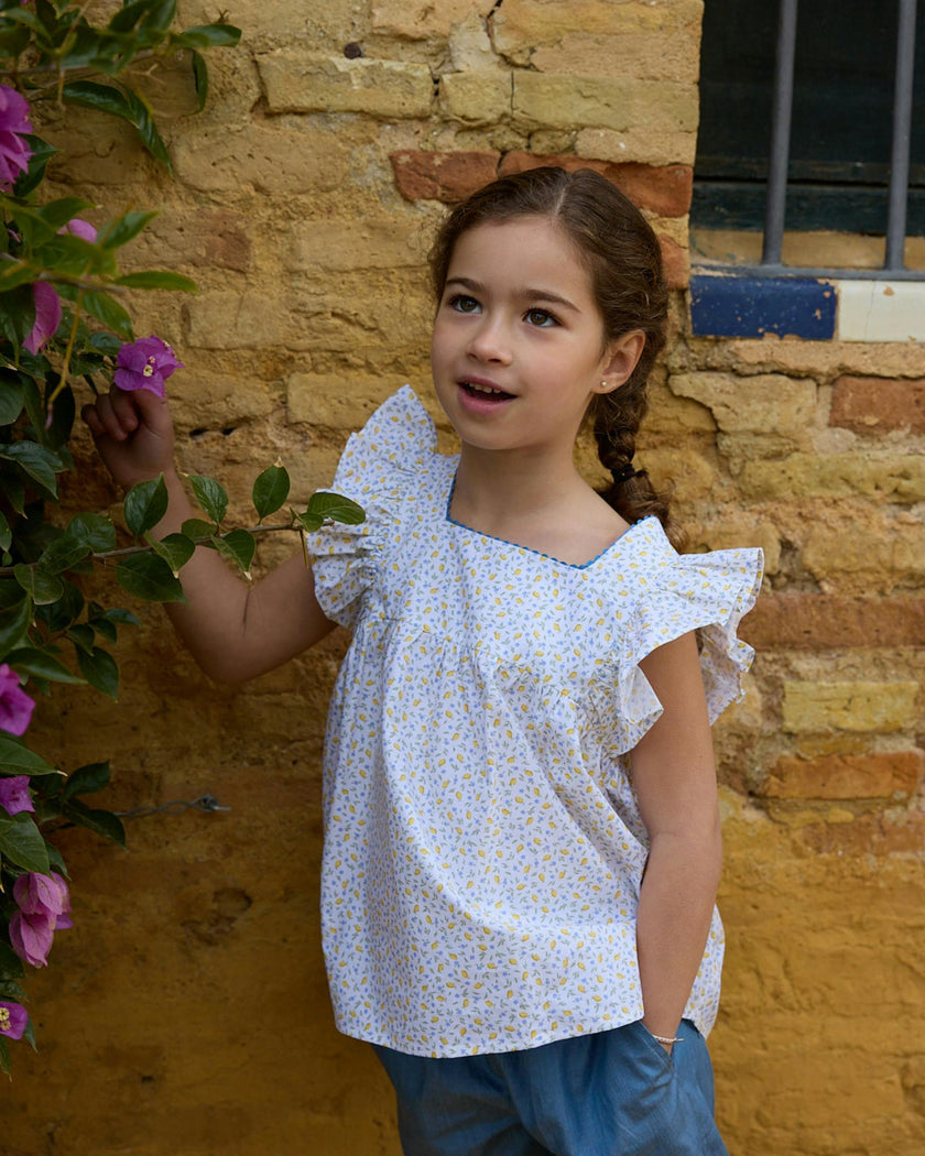 Clelia Top Lemon Print