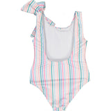 Stripes With Bow One-Piece Swimsuit, Multi