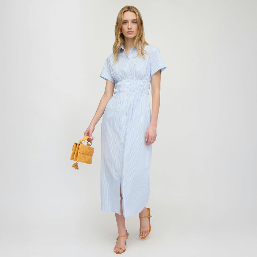 The Jamie Nap Dress - Blue/White Stripe