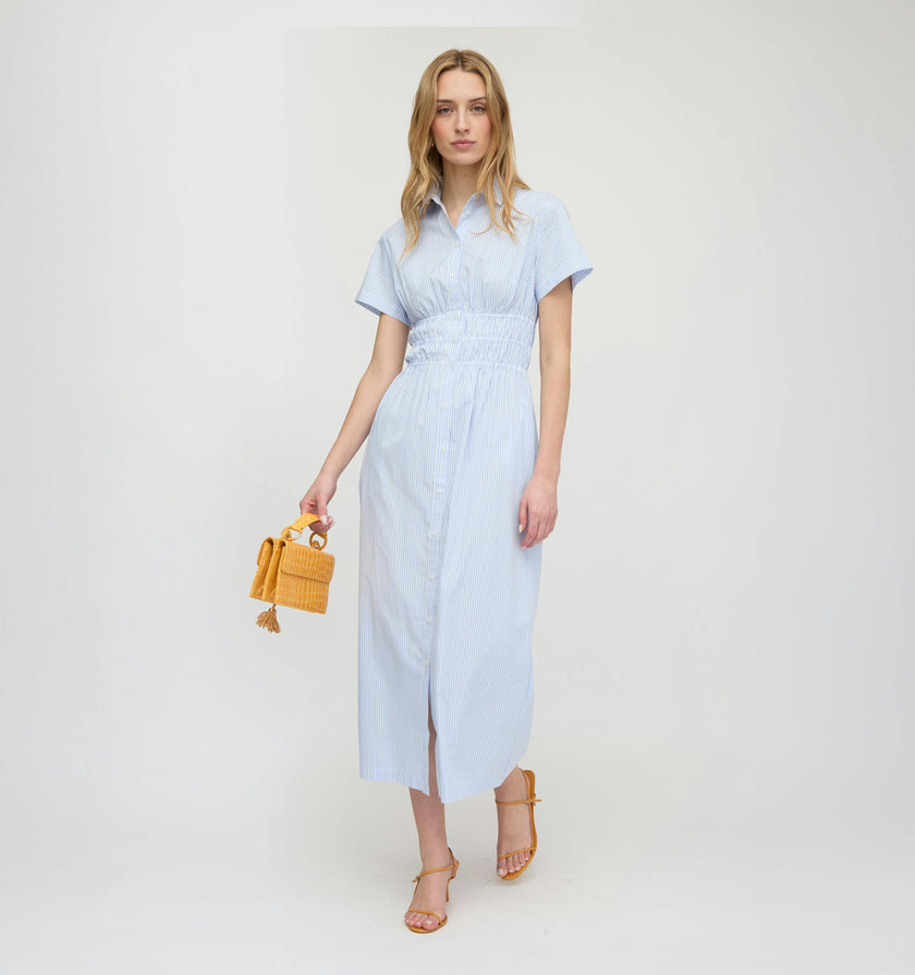 The Jamie Nap Dress - Blue/White Stripe