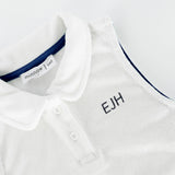 Girls White French Terry Tennis Tank Top And Skort Set