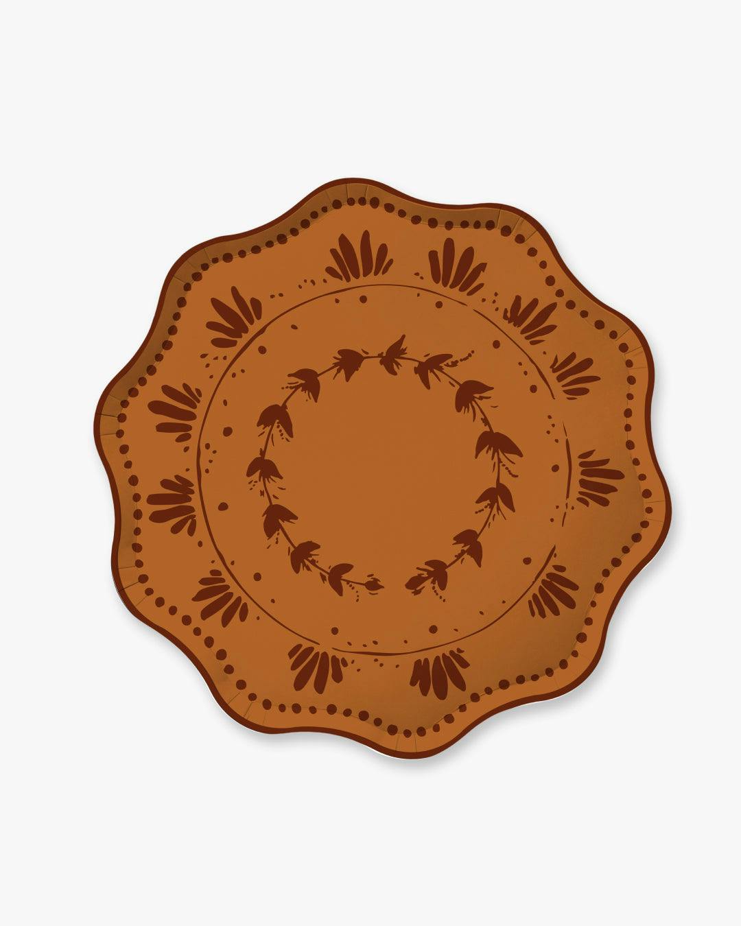Plume Dinner Plate Set - Copper
