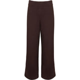 women's brown wide leg knit pant
