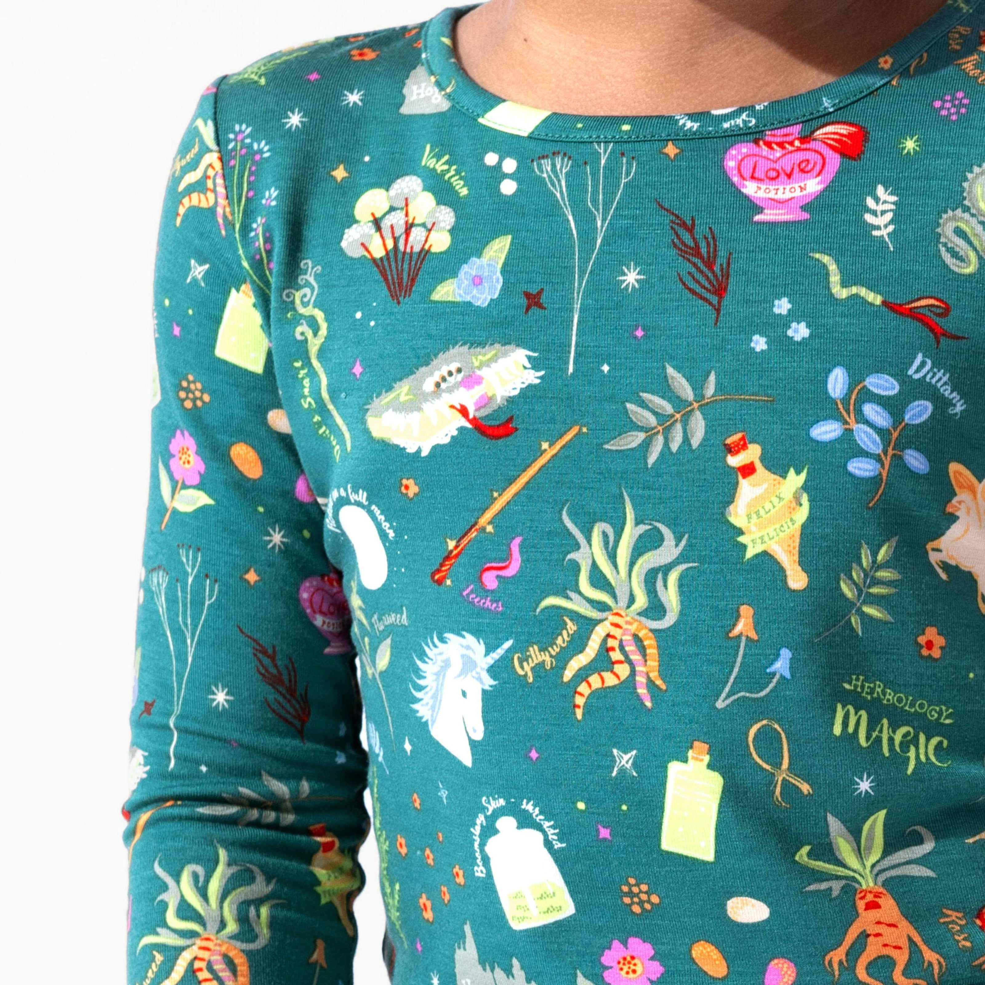 Mandrakes Potions & Herbs Bamboo Kids Pajamas