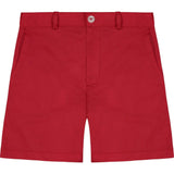 Alex Flat Front Shorts Poplin, Red
