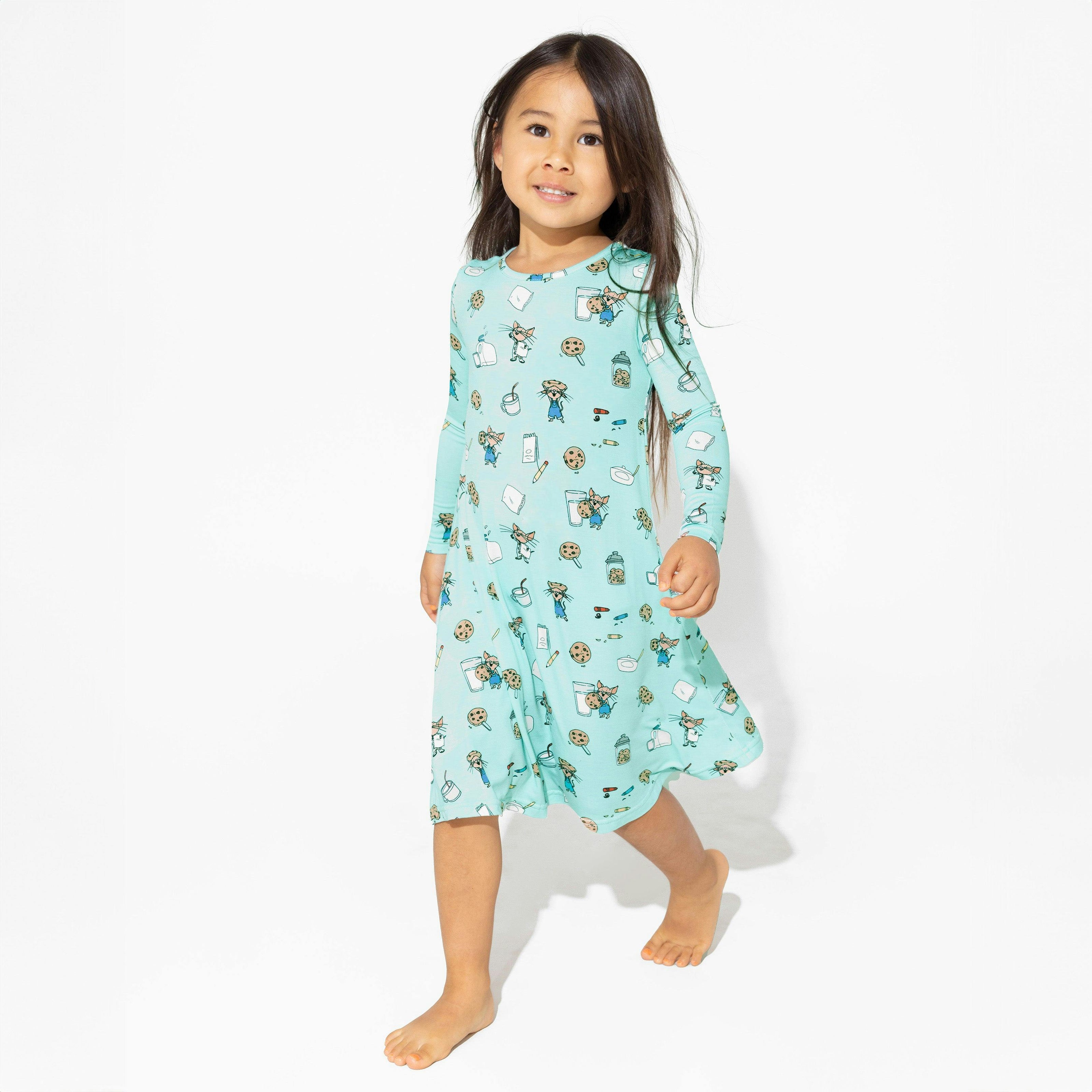 If You Give a a Cookie Bamboo Girls' Long Sleeve Dress