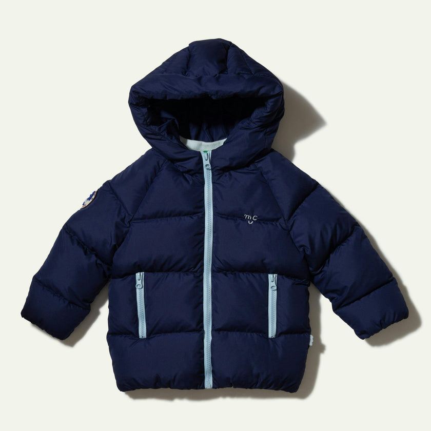 Babys MC Contrast Zipper Puffer Hooded Jacket