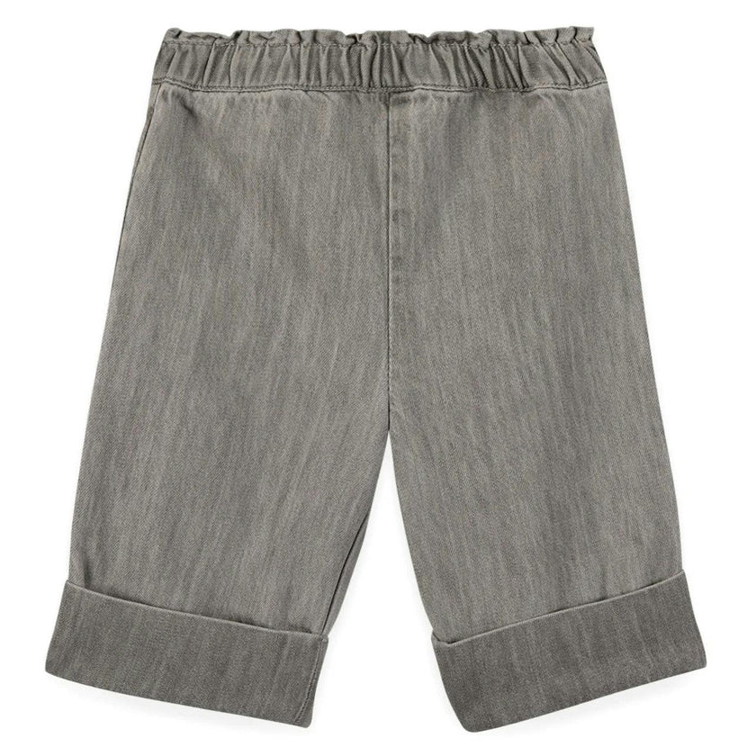 BONTON Soft Grey Embroidered Jade Baby Pants