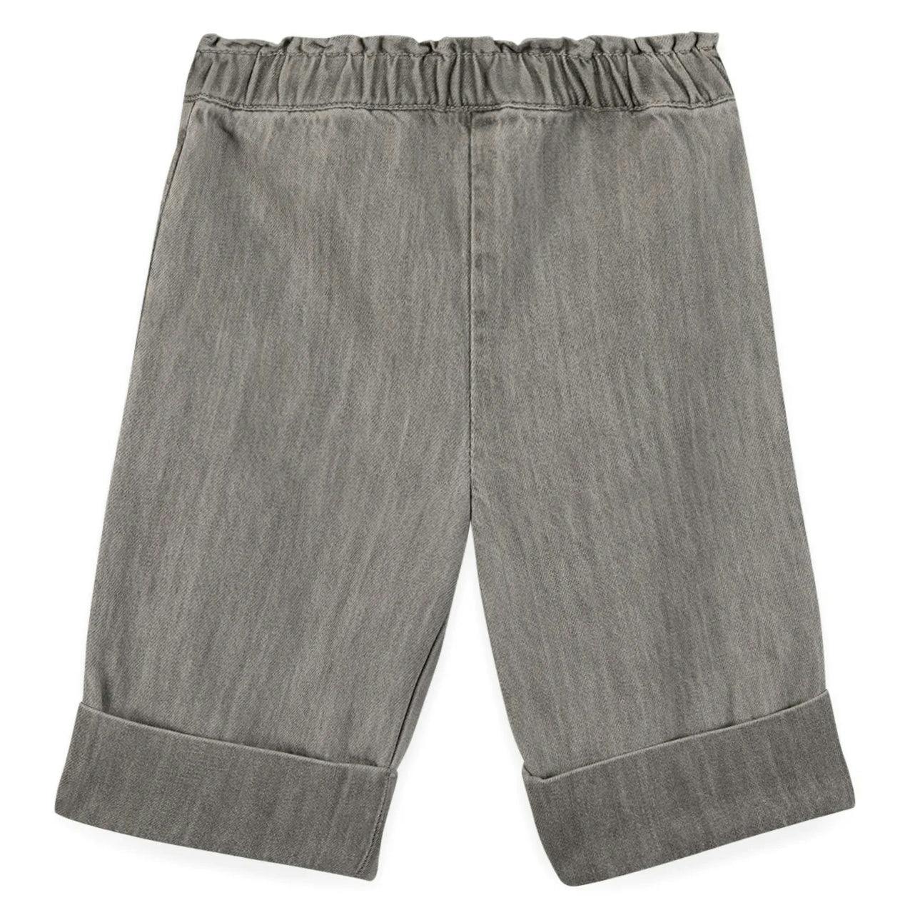 BONTON Soft Grey Embroidered Jade Baby Pants