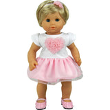 15" Doll Heart Tank Dress w/ Tulle Skirt