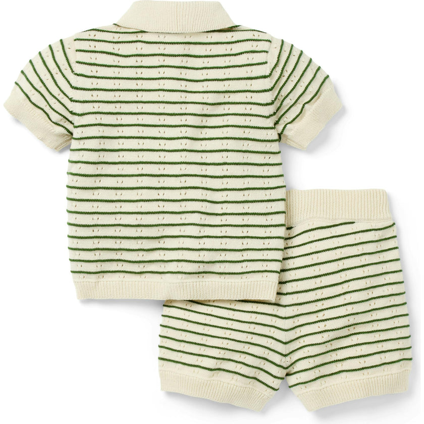 The Striped Matching Baby Set, Green
