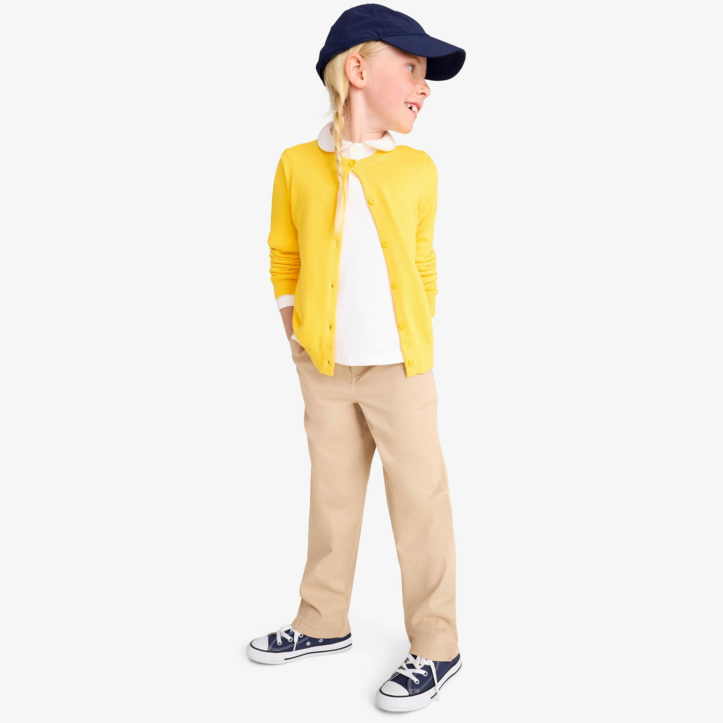Kids stretch chino elastic-back pant