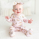 Pink Ruffle Footie