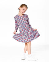 Organic Cotton Dress with Flounce Hem