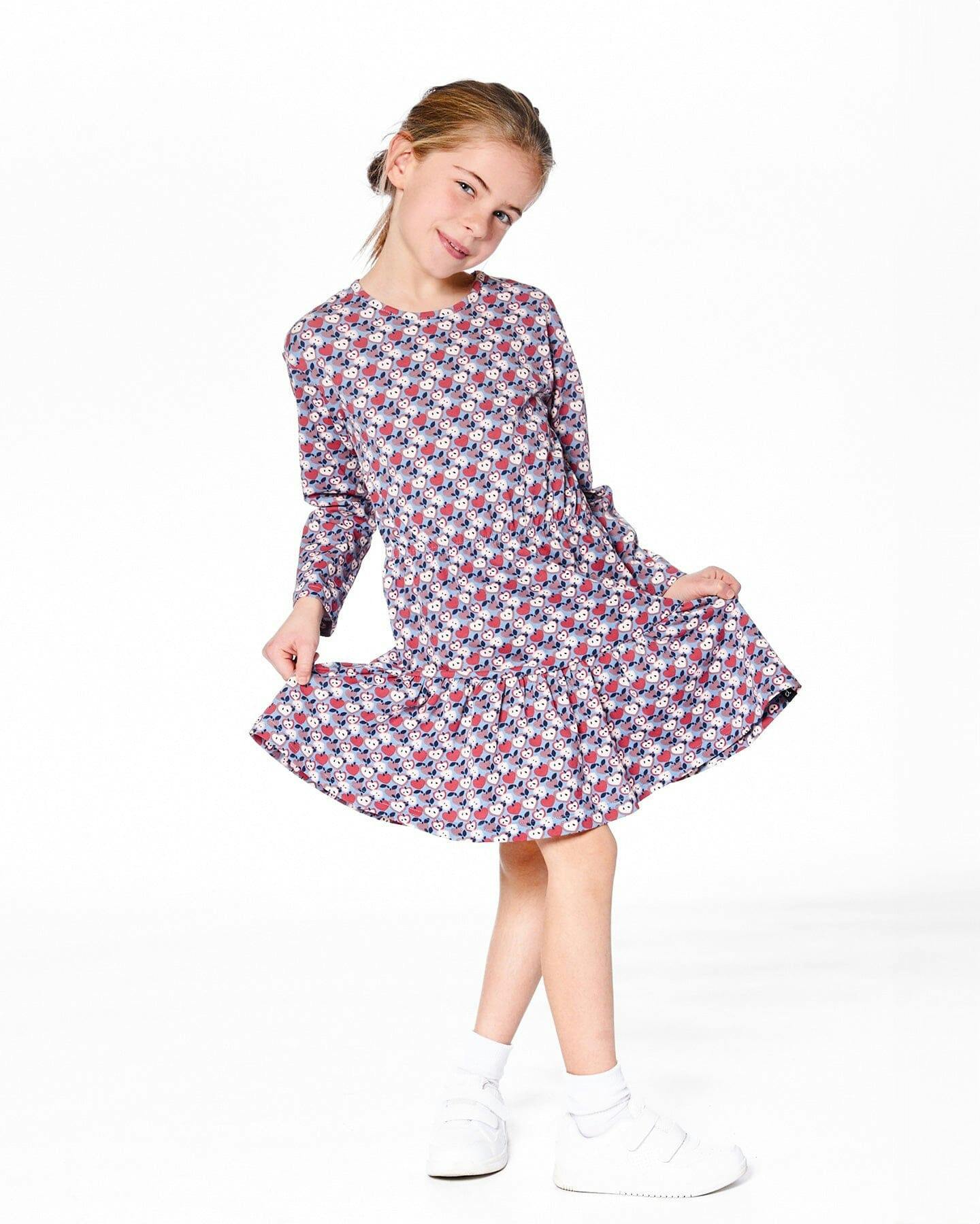 Organic Cotton Dress with Flounce Hem