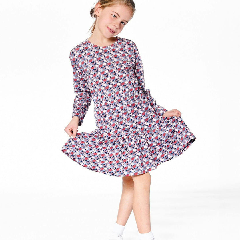 Organic Cotton Dress with Flounce Hem