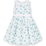 Linen Sleeveless Peter Pan Collar Tea Dress with Waist Sash, Blue