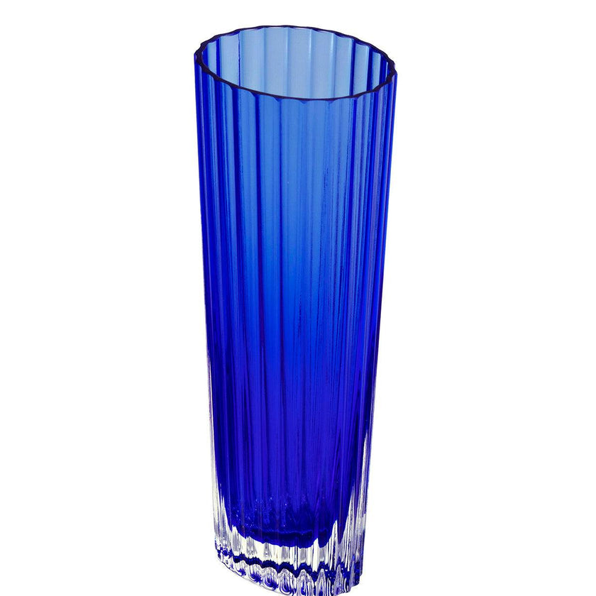 Champagne Glasses NASTRI Set of 6  Blue 7.5 oz, H 6.5"
