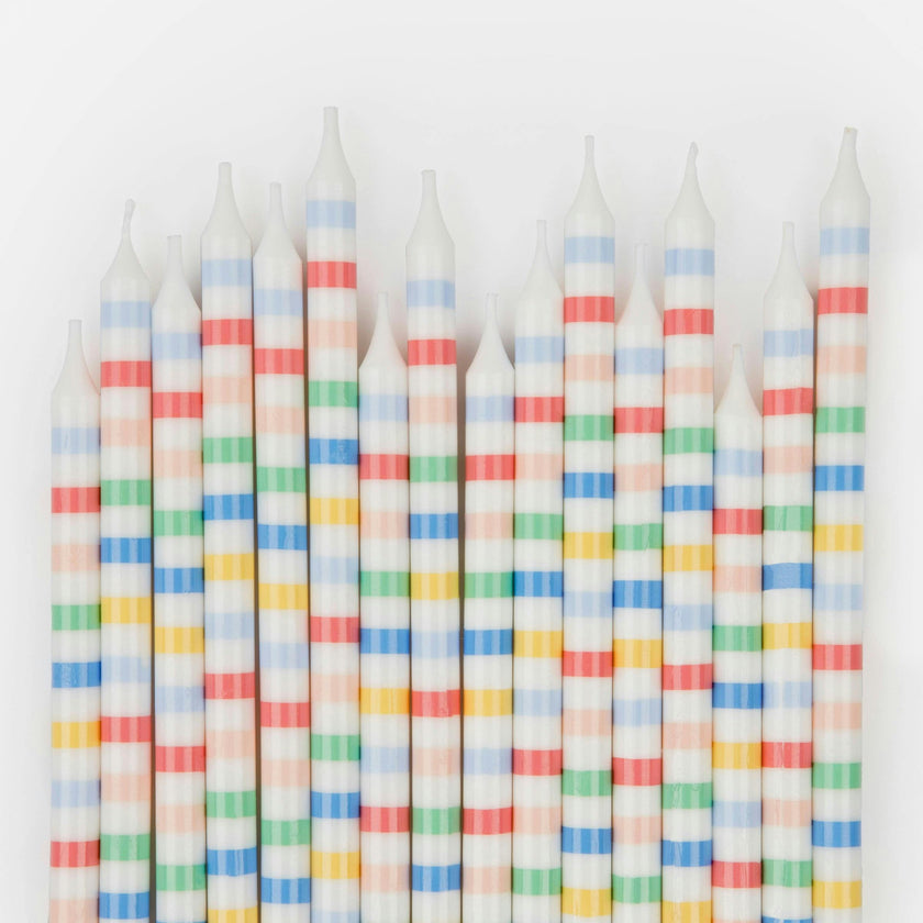 Multi Stripe Candles
