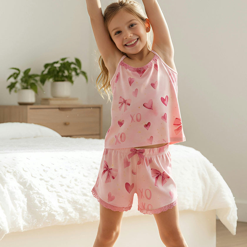 Bow Print Cami Jersey Set