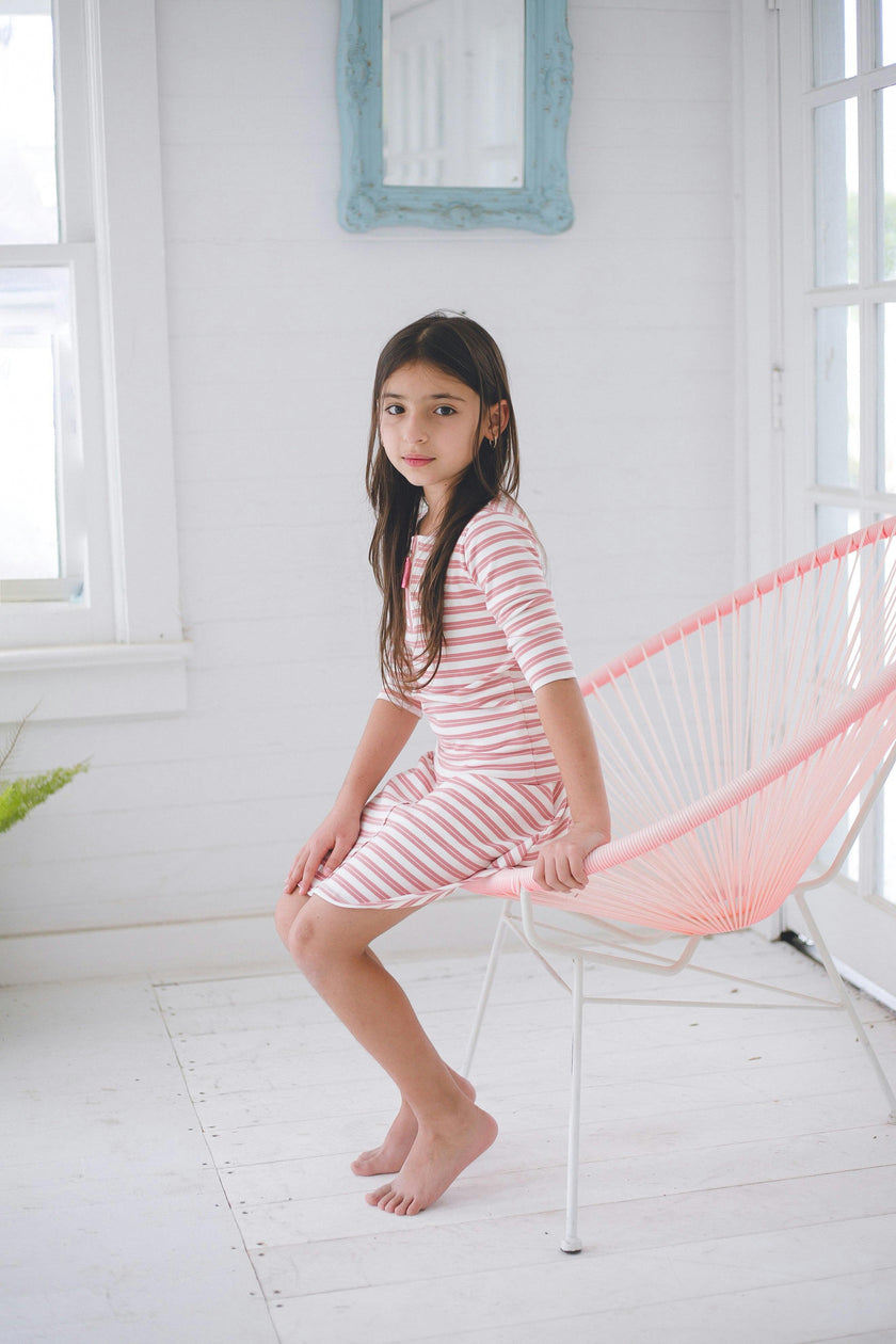 Horizontal Striped A-Line Short Skirt