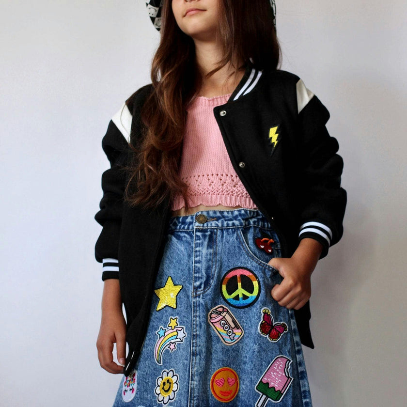 All About The Patch Denim Skirt