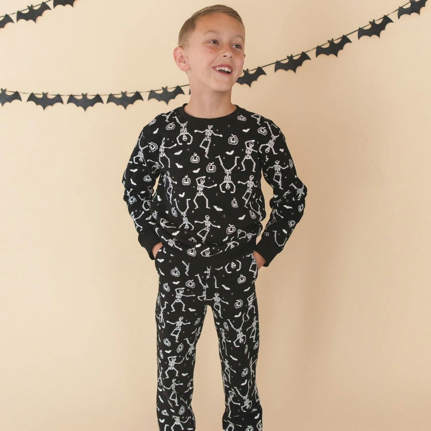 Glow In The Dark Silly Skelly Halloween Sweatshirt