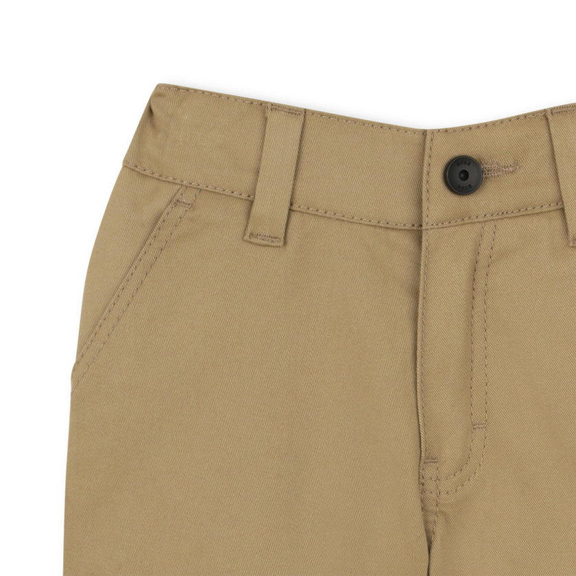Beige Twill Shorts