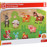 Hape: Peg Puzzle: Farmyard - 10pc Wooden Puzzle